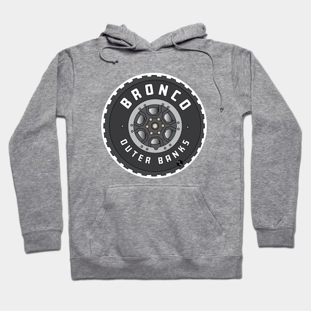 Bronco Outer Banks Tire Hoodie by AltTabStudio